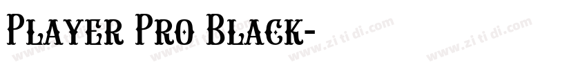Player Pro Black字体转换